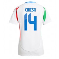 Fotbalové Dres Itálie Federico Chiesa #14 Dámské Venkovní ME 2024 Krátký Rukáv
